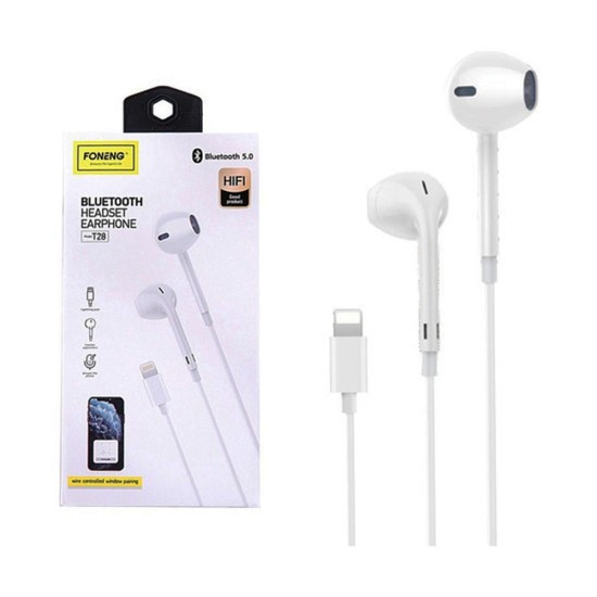 Foneng Micro Stereo Earphone T28 Lightning White Foneng Micro Stereo Earphone T28 Lightning White